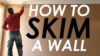 How To Plaster A Wall  Skim Coat Plastering Plastering Tutorial [upl. by Llenor]