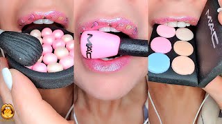 ASMR Eating Satisfying FAKE MAC Cosmetics Makeup Mukbang 먹방 [upl. by Barnard362]