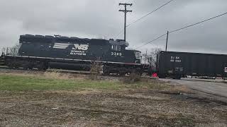 NS 3389 leads L48 through Arcola IN  11212024 [upl. by Secnarf]