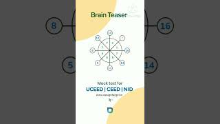 Brain teaser Aptitude Reasoning questions for Uceed Ceed Nid exam uceedexam reasoningtricks nid [upl. by Eatnoled790]