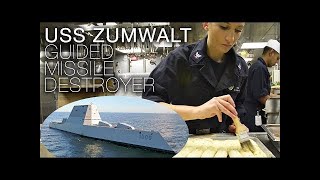 Life Aboard USS Zumwalt Stealth Destroyer US NAVY2017 [upl. by Alurd173]