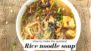 HOW TO MAKE THE QUICKEST VEGETABLE RICE NOODLE SOUP  ZIZZI GREEN [upl. by Assert]