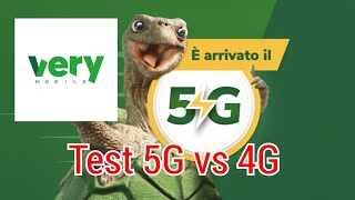 NUOVO 5G VERY MOBILE TEST SPEED 5G Vs 4G [upl. by Allard]