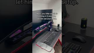 When little cousin wants to use your setup🤦‍♂️ [upl. by Airdnaz]