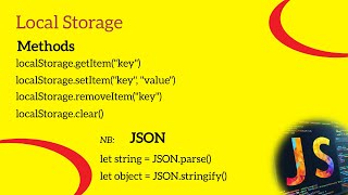 Local Storage in JavaScript [upl. by Valda]