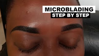 Microblading Process Step by step [upl. by Lime]