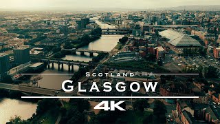 Glasgow Scotland 🏴󠁧󠁢󠁳󠁣󠁴󠁿  by drone 4K [upl. by Merilee805]