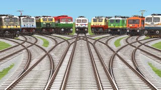 9 Indian Express Crossing On Curved Branched Railroad😴 Crossings Tracks  trains for kids [upl. by Emerson210]