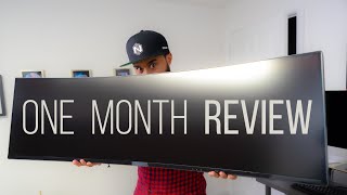 Samsung LC49HG90D 49quot Curved Ultra Wide LED Monitor  One Month Review [upl. by Aamsa]