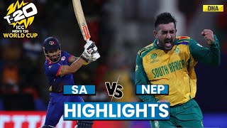 SA vs NEP Highlights South Africa Beat Nepal by 1 Run Qualify for Super 8  T20 World Cup 2024 [upl. by Yatnwahs370]