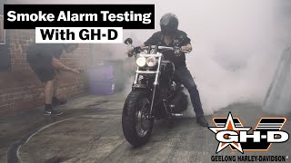 Smoke Alarm Testing with Geelong HarleyDavison [upl. by Linc933]