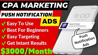 CPA Marketing With Push Notification Ads  Evadav Ads Network Review  Technical Berwal 2024 [upl. by Ettolrahs]