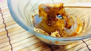 How to make Real Japanese HONKUDZU Jello noodles with Kuromitsu brown syrup [upl. by Aisiram95]