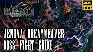 Jenova Dreamweaver Boss Guide  Shinra Tower  Final Fantasy VII Remake 4k HDR [upl. by Lapham]