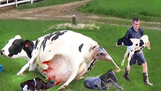 Intelligent Technology Cow Calf Transportation Modern Farm Automatic Hay Milk Feeding Smart Cowshed [upl. by Manuel185]