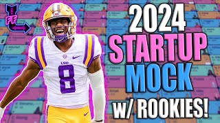 2024 Startup Mock Draft W ROOKIES Superflex  TE Prem  2024 Dynasty Fantasy Football [upl. by Sansone912]