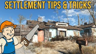 Fallout 4 Settlement Building Tips and Tricks NO MODS [upl. by Tamarra936]