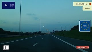 Driving from Brecht Belgium to Oosterhout Netherlands 19082015 Timelapse x4 [upl. by Iney714]