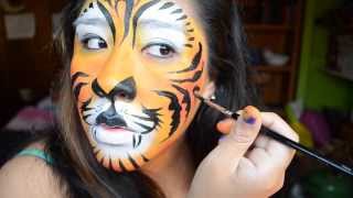 Tiger Facepaint Tutorial  New and Improved [upl. by Nnav712]