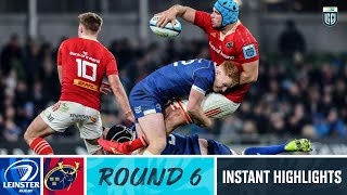 Leinster v Munster  Instant Highlights  Round 6  URC 202324 [upl. by Shepherd]