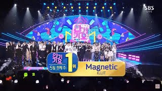 ILLIT 아일릿  Magnetic 12th Win TRIPLE CROWN on SBS Inkigayo 240505 [upl. by Deborah]