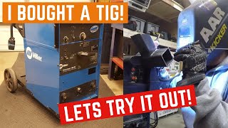 I BOUGHT A TIG WELDER  Getting it Set Up and Trying It Out [upl. by Aihsena]