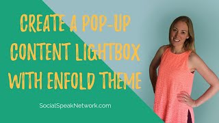 How to Create a Lightbox Popup with Content in the Enfold Theme Tutorial [upl. by Corilla973]