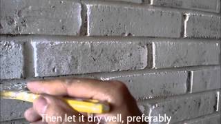 How to Paint WHITEWASH BRICK WALL Patina Effects [upl. by Leumel947]