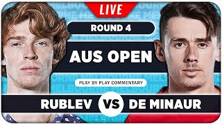 RUBLEV vs DE MINAUR • Australian Open 2024 R4 • LIVE Tennis PlaybyPlay Stream [upl. by Underwood353]