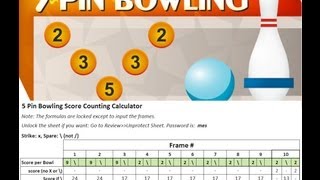 5 Pin Bowling  Scoring and Free Calculator to Download [upl. by Ari997]