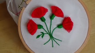 Hand Embroidery Tassel Stitch Flowers [upl. by Tiloine]