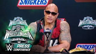 FULL SEGMENT The Rock breaks down new era of WWE WrestleMania XL Saturday Press Conference [upl. by Neelya926]