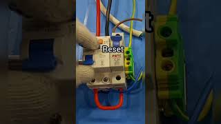 How to reset RCBO after a faulttest electrical wiring  electrical installation [upl. by Nebra]