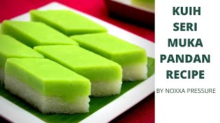 Kuih Seri Muka Pandan Recipe by Noxxa Pressure Cooker [upl. by Annmaria]