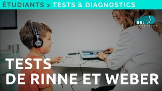 Les tests de Rinne et de Weber acoumétrie  Formation Étudiant [upl. by Pompea]