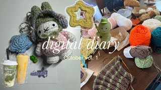 October diaries  vlog 🍁crochet club smiskis working on new projects [upl. by Eedrahc]