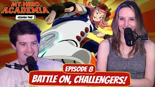 HATSUME PUTS ON A SHOW  My Hero Academia Season 2 Reaction  Ep 8 quotBattle On Challengers [upl. by Rahab802]