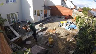 Courtyard Transformation Timelapse Sandstone Patio amp Raised Beds [upl. by Niloc]