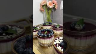 🫐✨ No Bake Blueberry Cheesecake Glasdessert cheesecake blueberry rezept food fürdich 🫐 [upl. by Yeslah876]