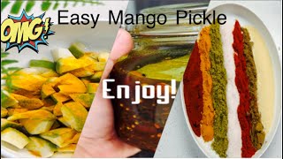 Easy Mango Pickle  Aam Ka Achaar  Easy Recipe  Dehydrated Mango Pickle [upl. by Rheims]