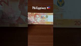 Philippines 20 Pesos Banknote 🇵🇭 banknotes collectiblecurrency numismatics [upl. by Eleumas]