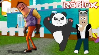 Kötü Komşunun Evindeki Gizemleri Araştırıyoruz Panda ile Roblox Hello Neighbor [upl. by Rosenkrantz]