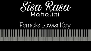 Sisa Rasa  Mahalini Karaoke Piano  Female Lower Key [upl. by Adlin]