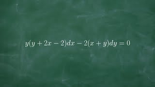 Determination of Integrating Factors yy2x2dx2xydy0 [upl. by Ellainad]