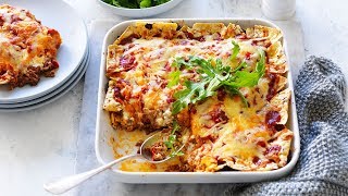 Nacho Lasagne Nachosagne Recipe [upl. by Sardse217]