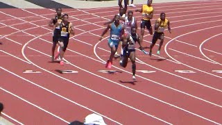 Team USA edged out USC in the men 4 x100 m at Mt SAC Relays [upl. by Aikel]