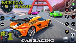 Mega Ramp Highway Car Crash Simulator Game Wathough Gameplay Part 1 carracinggame mobilegame [upl. by Nosiram]