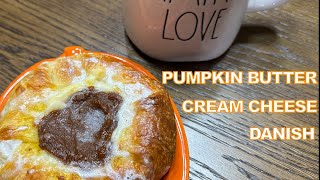 PUMPKIN CREAM CHEESE DANISHES  BAKE WITH ME FALL 2024 [upl. by Hafinah106]