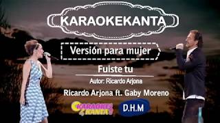 Ricardo Arjona ft Gaby Moreno  Fuiste Tú  Karaoke Instrumental  Bajo [upl. by Gradeigh289]