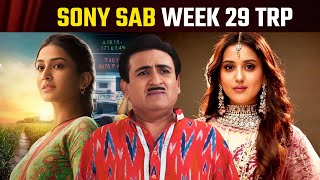 Sony Sab Week 29 TRP  Vanshaj  Dhruv Tara  TMKOC  Telly Wave News [upl. by Eniawd]